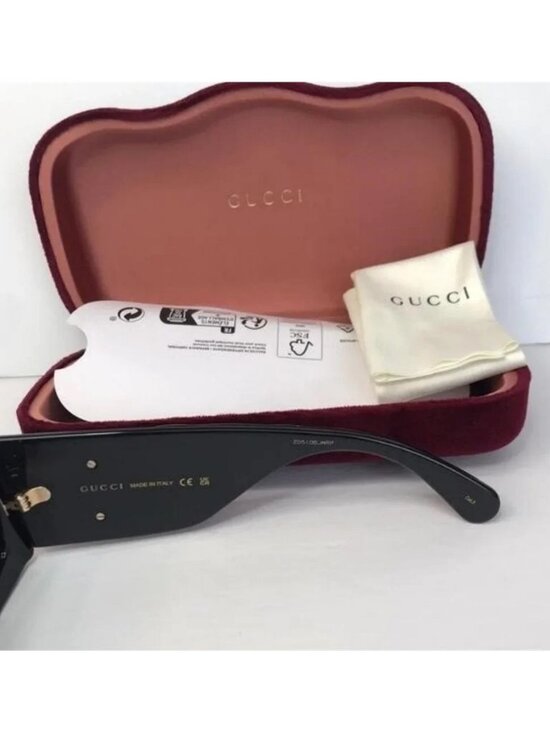 ? - Authentic New Gucci GG0811S 001 Black / Grey Lens main image 3